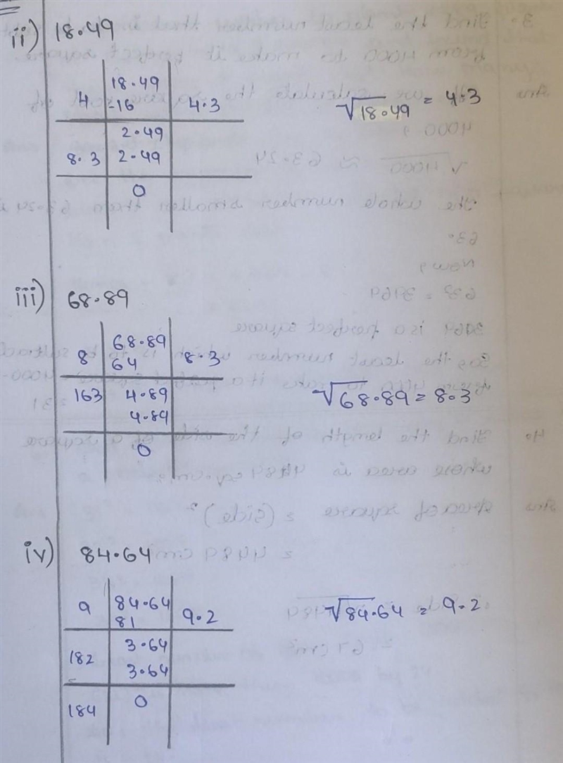 Find the square root of the following numbers by division method.​-example-2