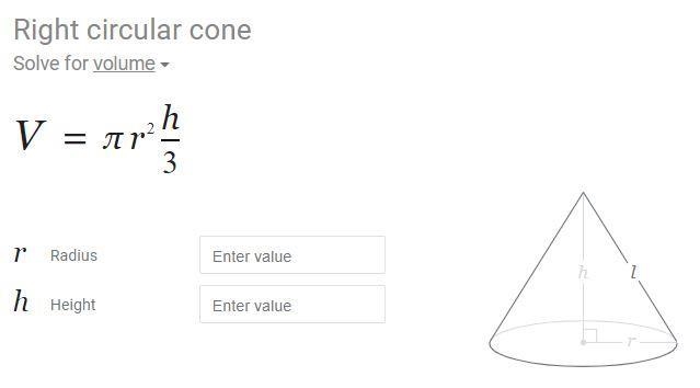 Find the volume of a right circular cone that has a height of 14.7 ft and a base with-example-1