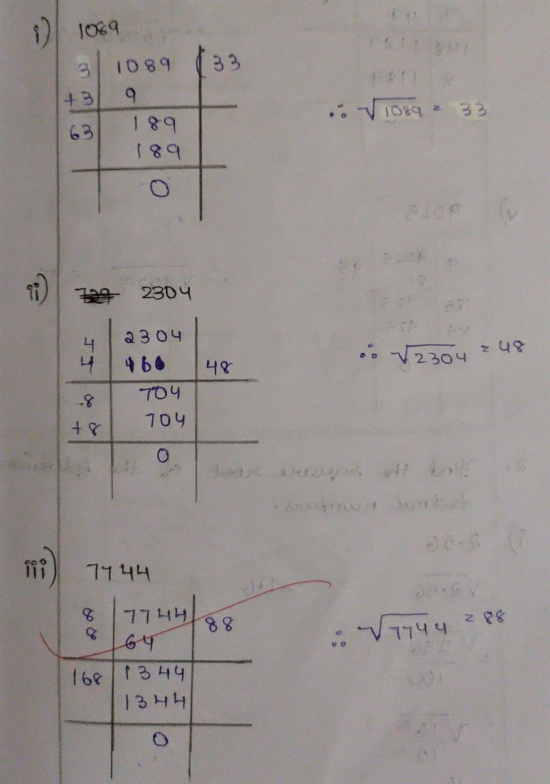 Find the square root of the following numbers by division method.​-example-1