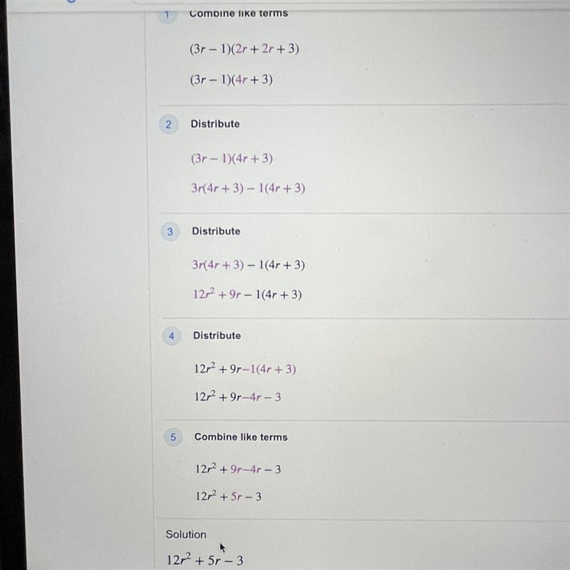 Solve (3r-1)(2r+2r+3)-example-1