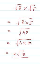 Which choice is equivalent to the product below? Square root of 8 Times Square root-example-1