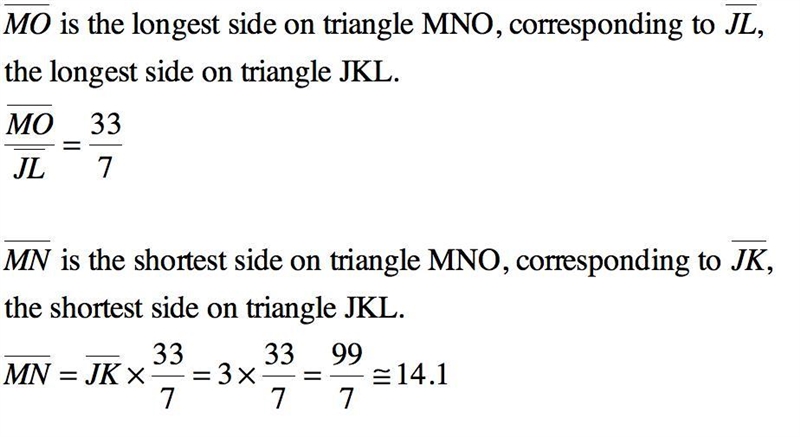 15 points , help! Triangle JKL is similar to triangle MNO. Find the measure of side-example-1