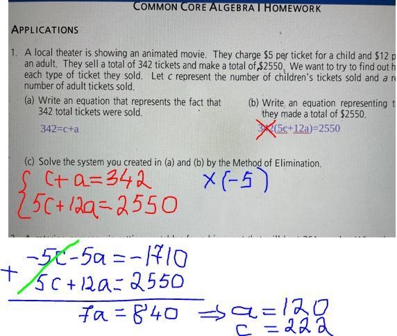 How do I make both these equations into a elimination equation? Look at the pic I-example-1