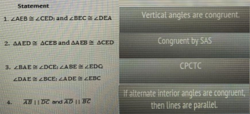 Drag each item to the appropriate space on the proof.-example-1