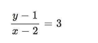 Slope of -3 passes through the point (2,1)-example-1