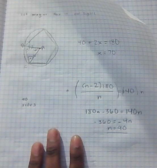 A regular polygon is drawn in a circle so that each vertex is on the circle and is-example-1