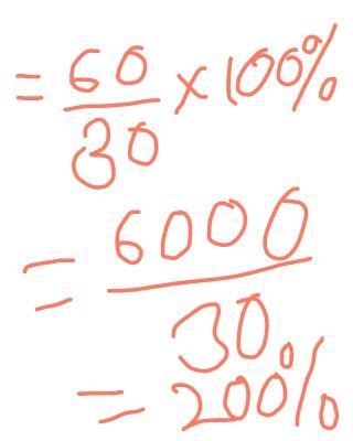 28) If 60% of A is 30% of B, then B is what percent of A? A. 3% B. 30% C. 200% D. 300% E-example-1