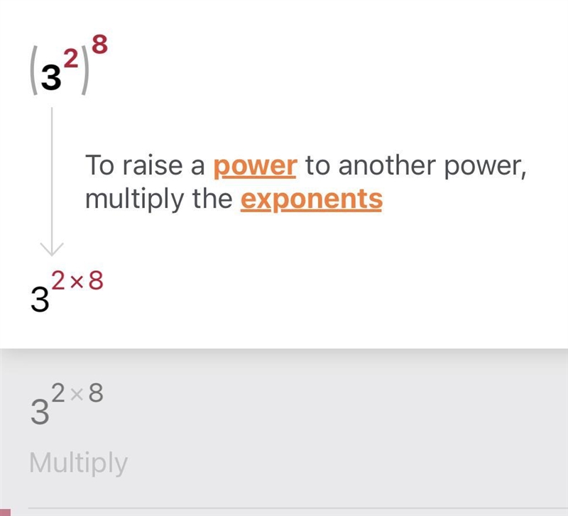 Simplify (3^2)^8 ??? Need help please.-example-1