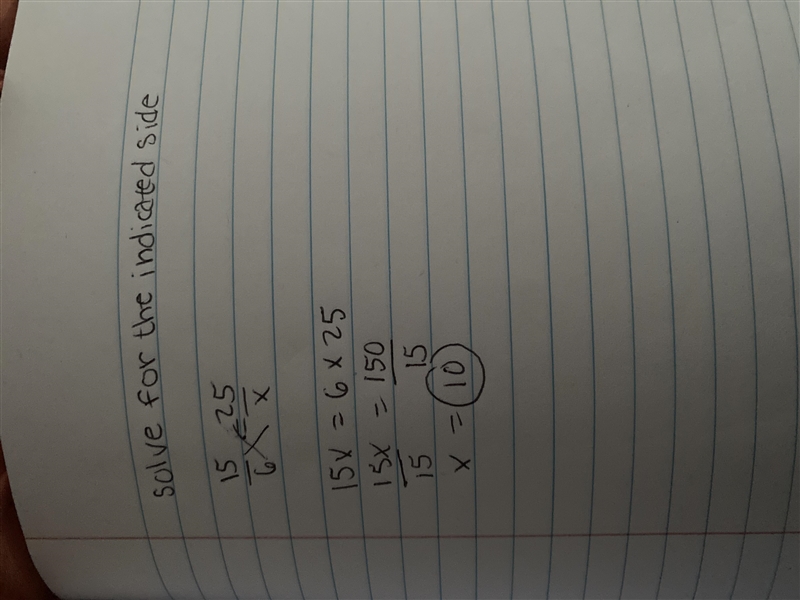 Solve for indicated side Your Answer: Question 4 options: Answer-example-1