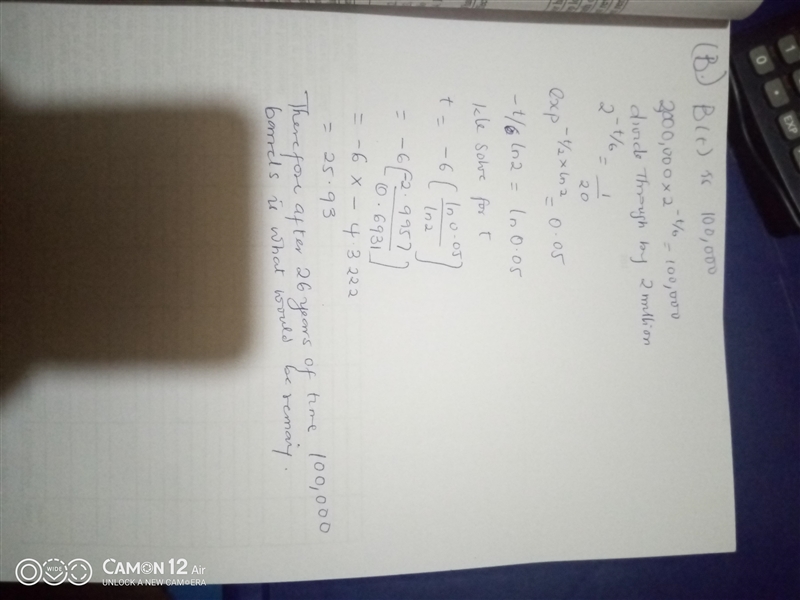 Oil is pumped continuously from a well at a rate proportional to the amount of oil-example-2