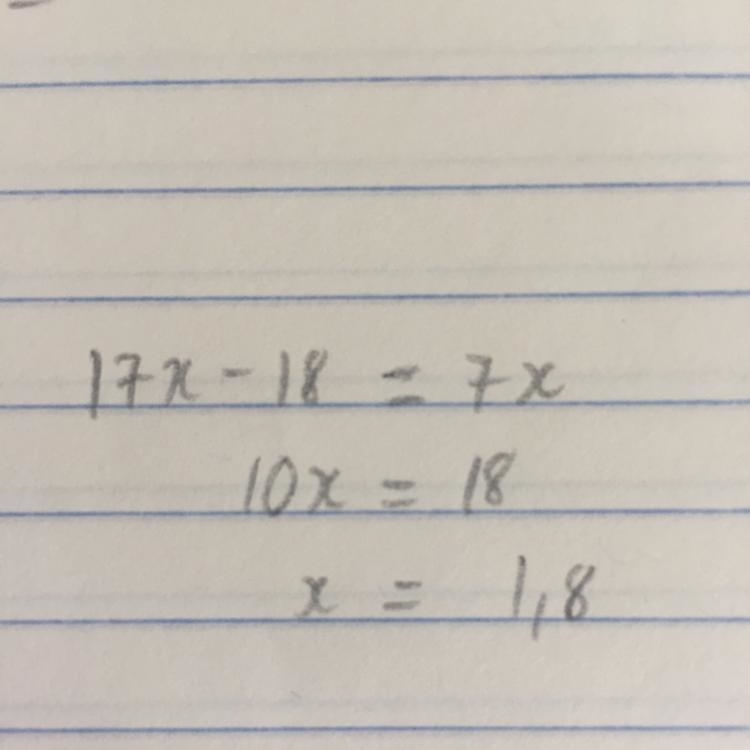 5. Find the value of x. 17x – 18 7x-example-1