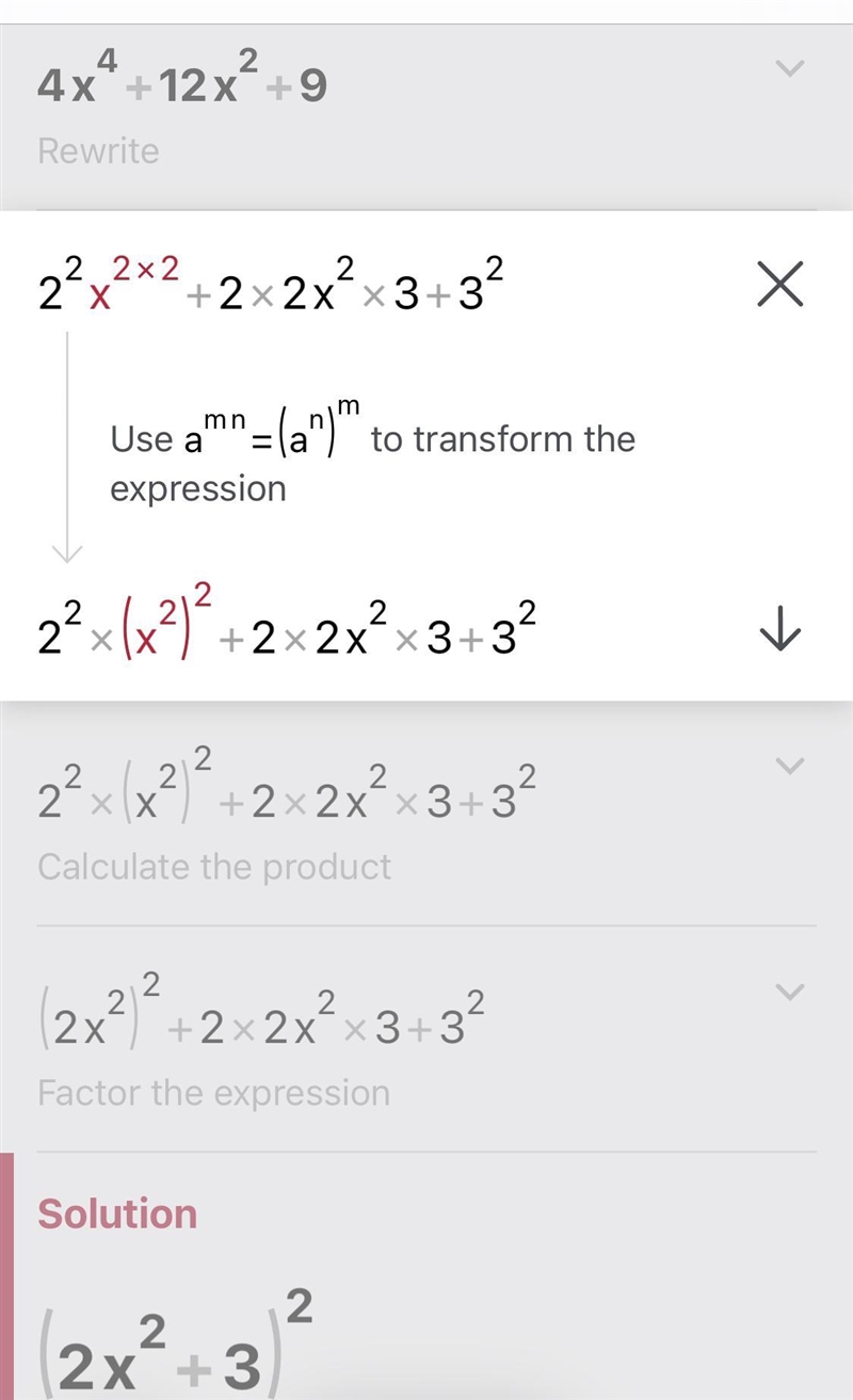 What is the completely factored form of this polynomial? 4x^4+12x^2+9-example-1