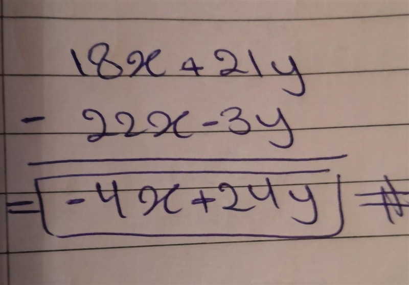 Algebric question Subtract: 18x+21y from 22x-3y​-example-1