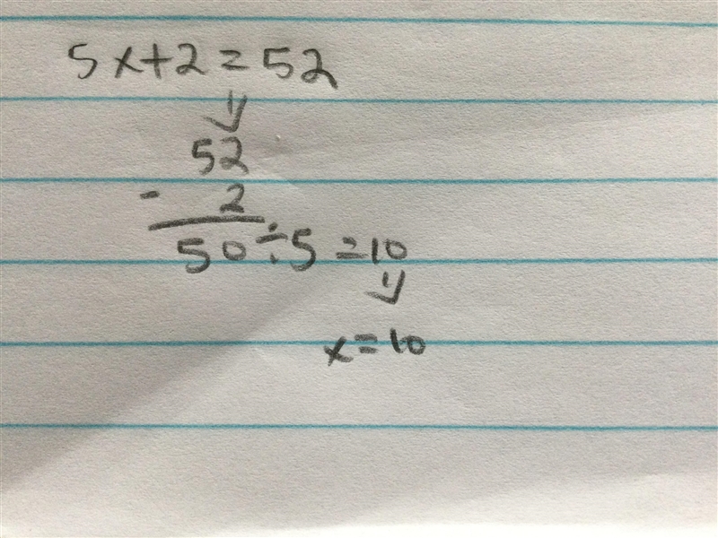 How to do 5x+2=52? ME GIVE BRAIN DO IT NOWWWWW-example-1