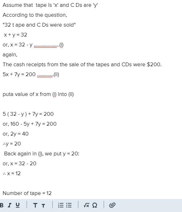 I need help with my maths work. don't send me links I cant open links A music store-example-1