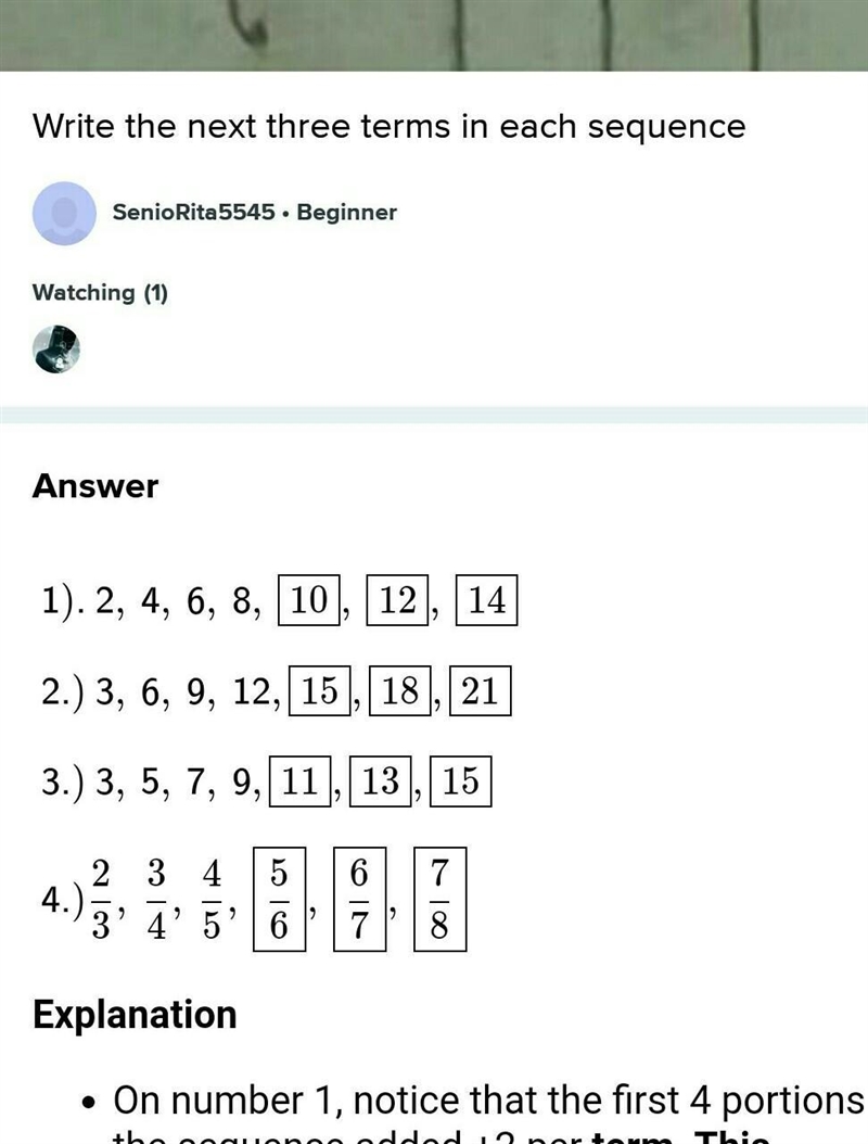 Write the next three terms in each sequence​-example-1