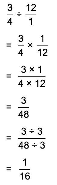 3/4 divided by 12 help please-example-1