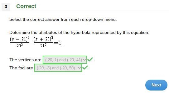 Select the correct answer from each drop-down menu. Determine the attributes of the-example-1