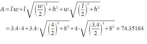 What is the surface area of the pyramid to the whole number ?-example-1