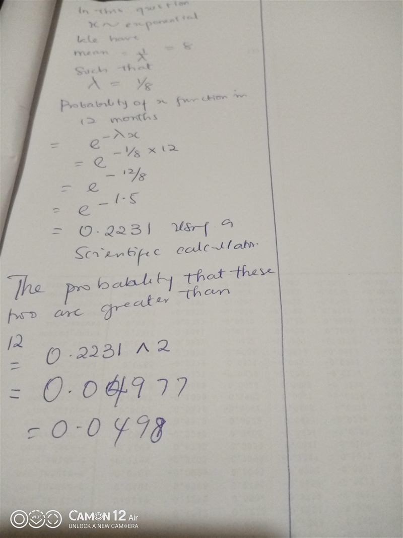 A machine has two components both of which have a lifespan, in months, that is exponentially-example-1