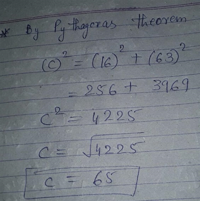 What is the length of the hypotenuse ​-example-1