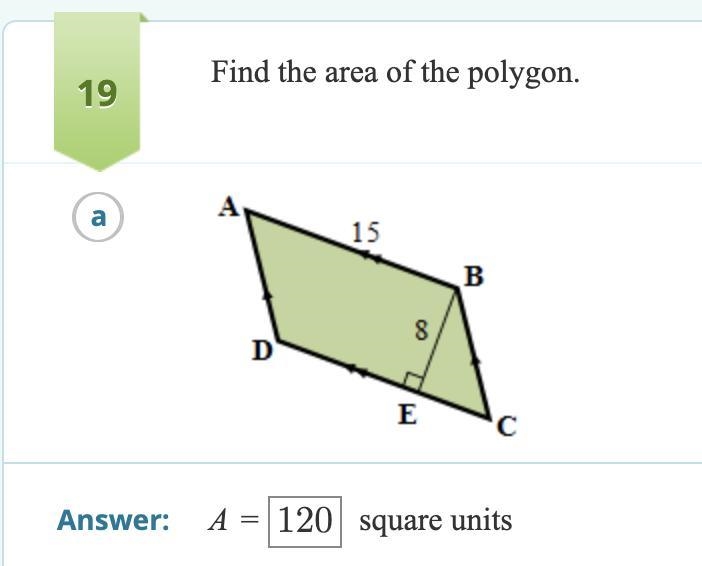 Find the Area of the Polygons Please Help Me!!!!!!!!!!!!!!!-example-1