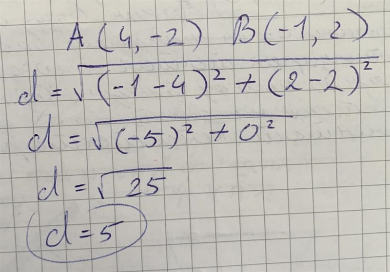 Find the distance between A(4, —2) and B(—1, 2). Round to the nearest tenth.-example-1