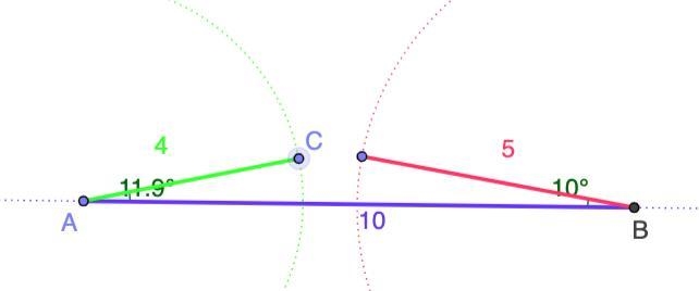 Do the side lengths 4, 5, and 10 form a triangle? Select the correct answer and reasoning-example-1