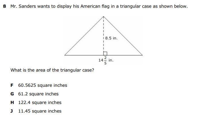 - Mr. Sanders wants to display his American flag in a triangular case as shown below-example-1