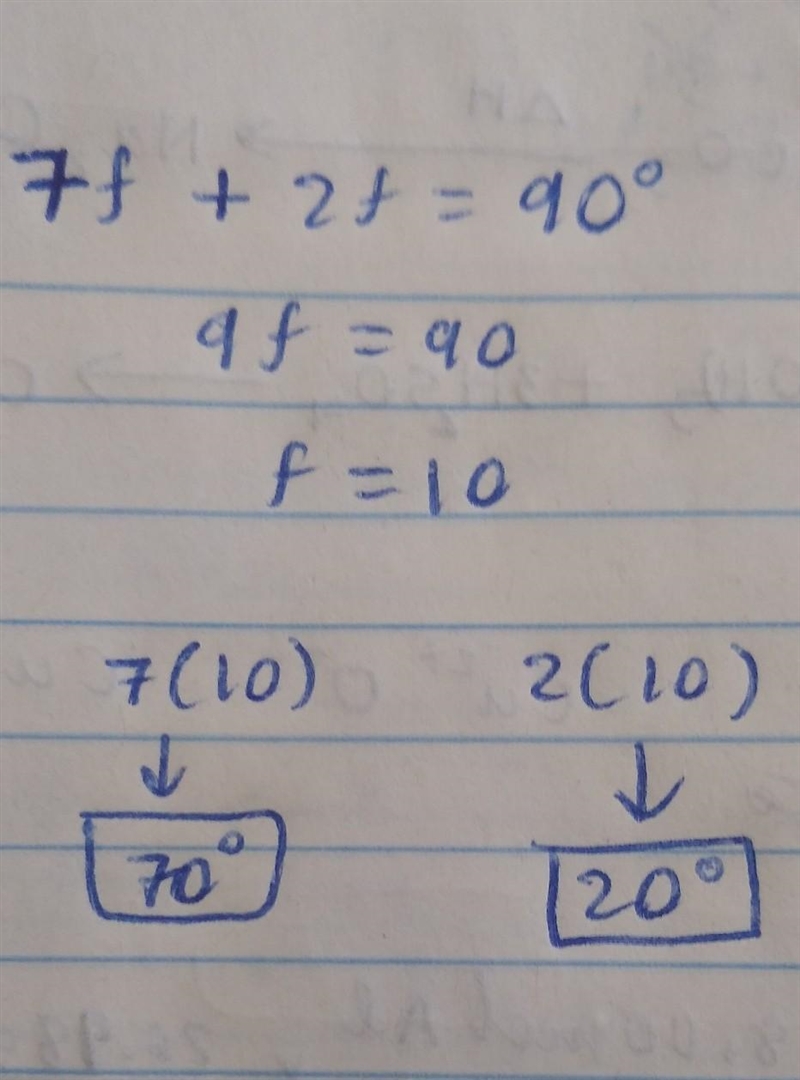 If two angles are complementary, find the measure of each of angle.-example-1