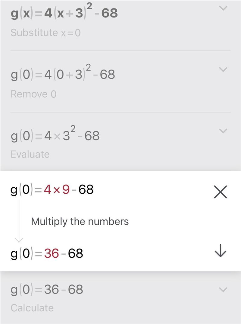 In which function is x = 2 mapped to 32 ?-example-1