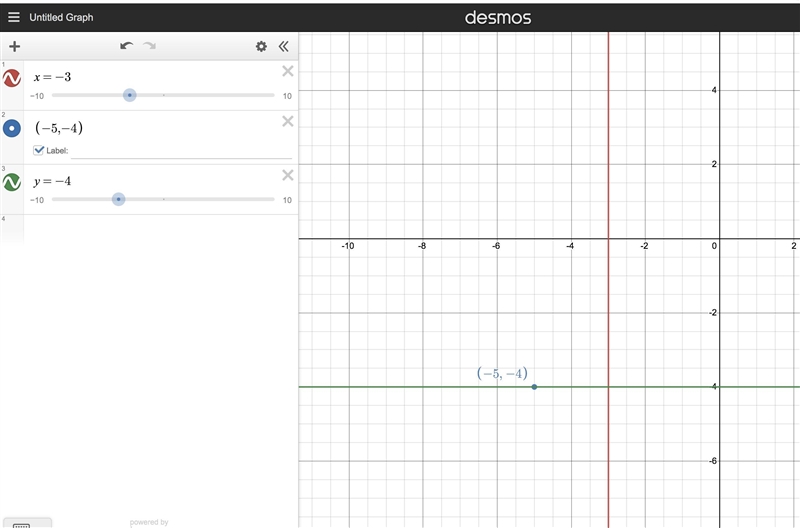 Write the equation of the line perpendicular to x= -3 through the point (-5,-4)-example-1