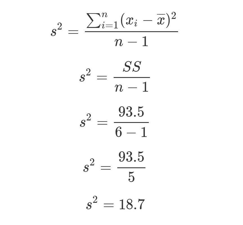 Find the variance of 4 9 12 15 6 5 ​-example-1