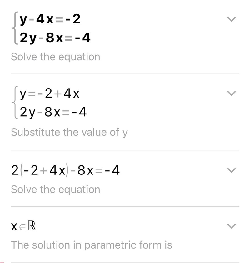 Y - 4x = -2 2y - 8x = -4-example-1