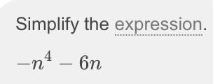 (-9n+9+6n4)-6n-7n4) simplified?-example-1