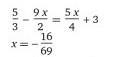 What value of x satisfies the equation 1/2 x-5(x-1/3)=5/4 x+3-example-2