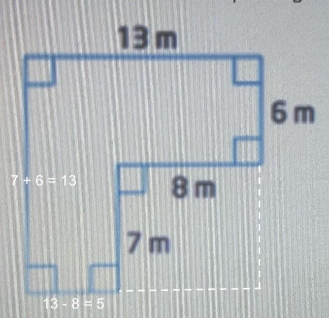 Determine the area of the composite figure Determine the perimeter of the composite-example-1