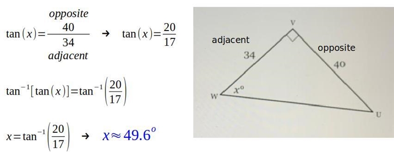 Solve for x . Round to the nearest tenth of a degree, if necessary.-example-1