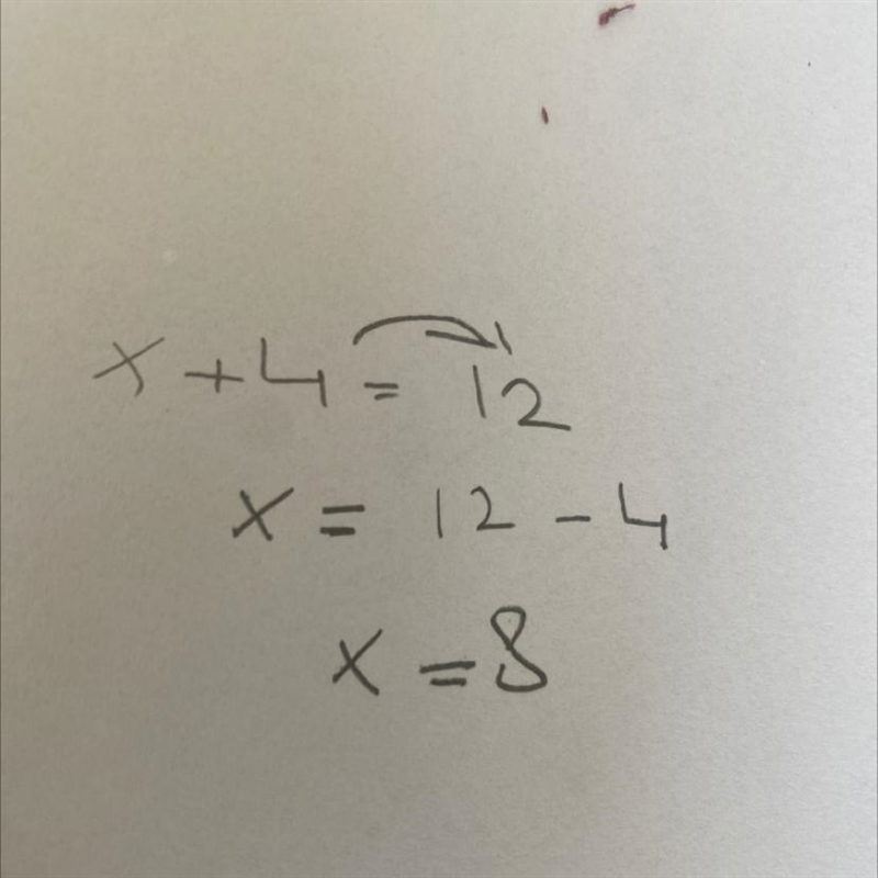 Solve for "X" where x±4=12​-example-1