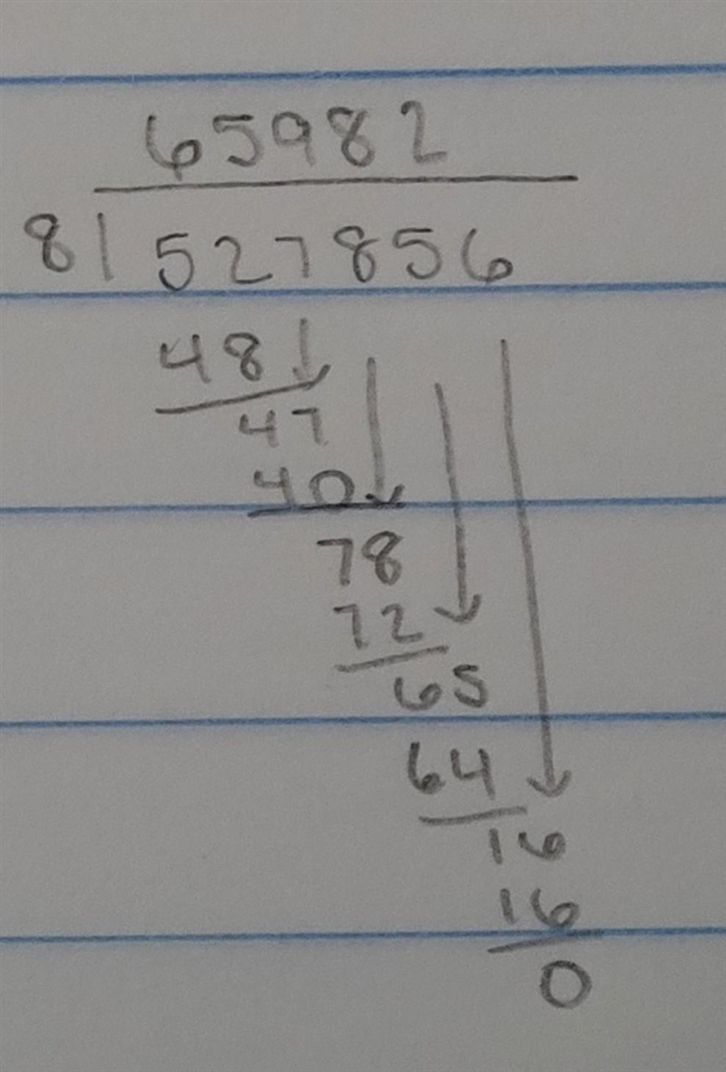 527856 \ 8 How do I solve this with long division to find my quotient?-example-1