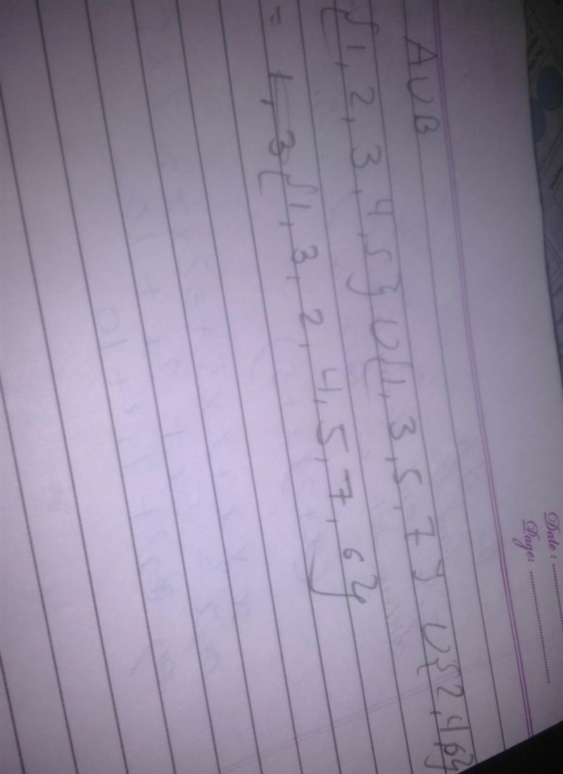 Given: A = { 1, 2, 3, 4 } , B = { 1, 3, 5, 7 } , C = { 2, 4, 6 } .-example-1