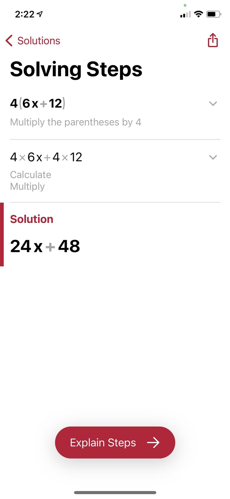 Re write this expression 4(6 x +12)-example-1