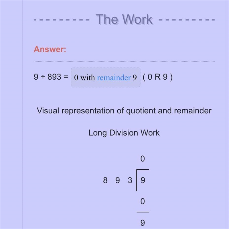 What is 893 :9 in long division​-example-1