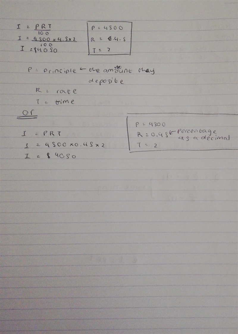 Tim deposit 4500 in a savings account that pays 4.5% simple interest. How much interest-example-1