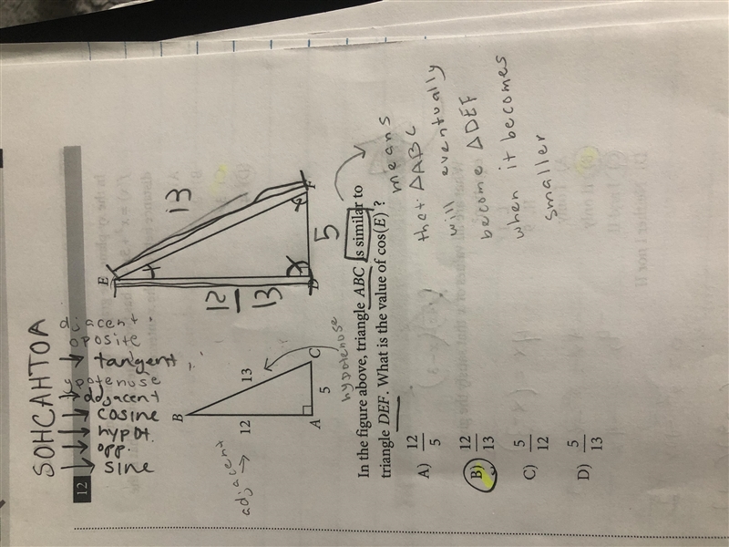 In the figure above, triangle ABC is similar to triangle DEF. What is the value of-example-1