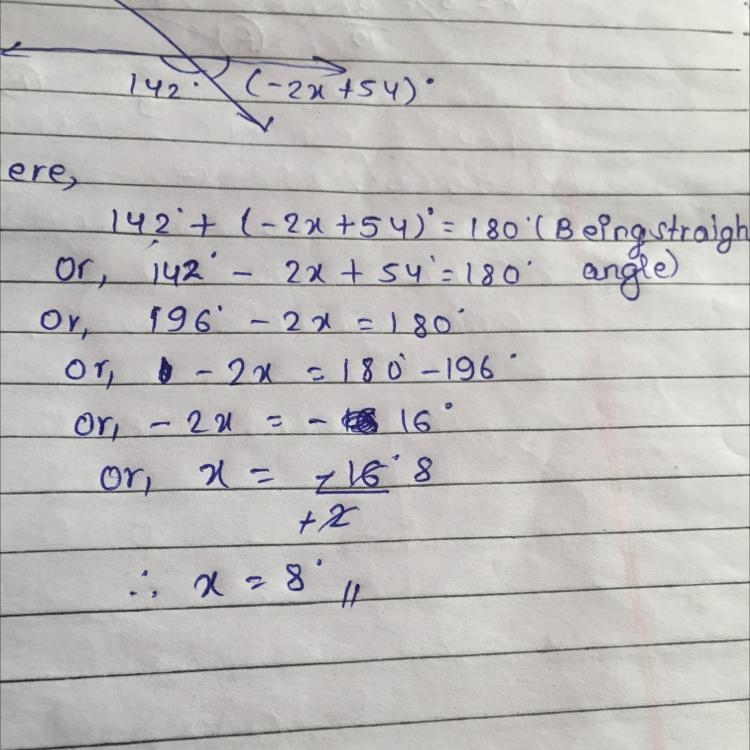 Solve for X (Ignore the math I did on top)-example-1