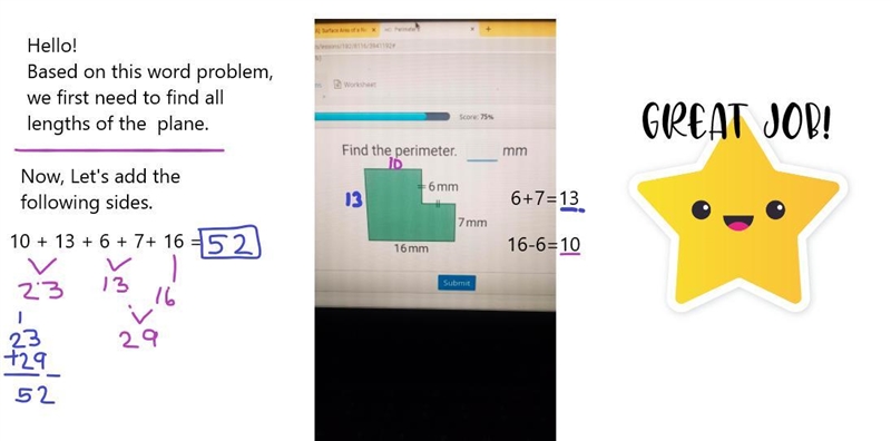 Find the perimeter of this shape-example-1