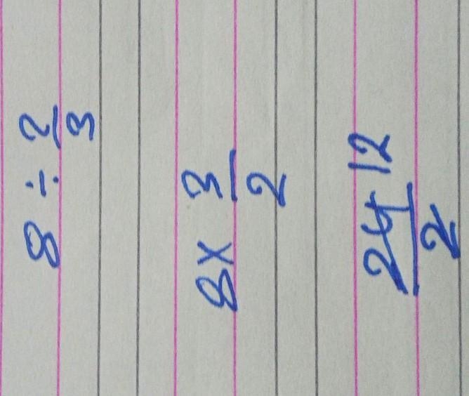 8 / (2)/(3) I need this is an improper fraction​-example-1