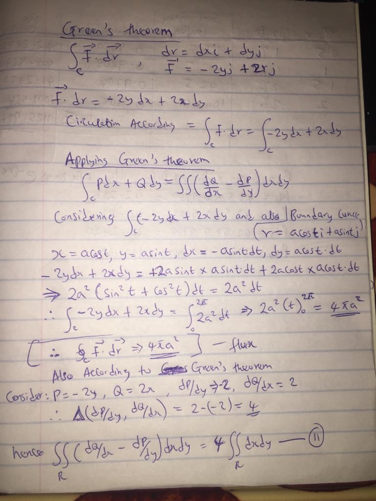 Verify the conclusion of Green's Theorem by evaluating both sides of the equation-example-1