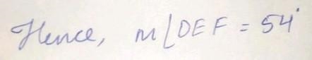 In circle E with m DGF = 27, find the mZDEF.-example-2